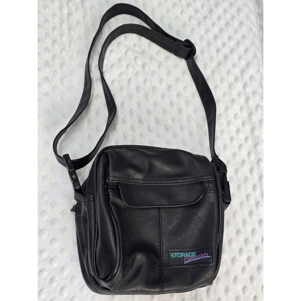 Vintage Three Pocket Camera Case With Strap and Belt Loop Black Storage Concepts